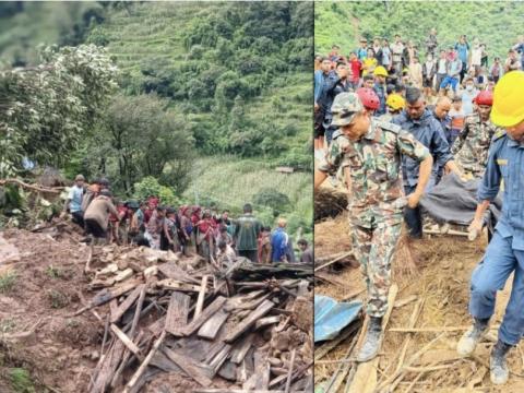 रोल्पामा पहिरोले पुरिँदा १५ जनाको मृत्यु रोल्पामा पहिरोले पुरिँदा १५ जनाको मृत्यु